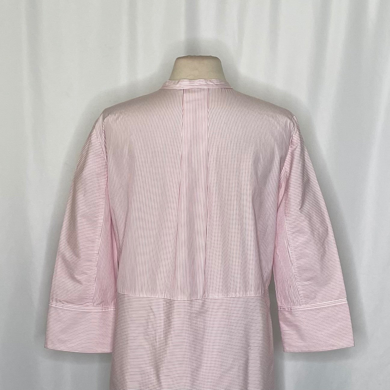 VINCE Red & White Striped Cotton Popover Tunic Top Blouse Nautical Preppy Medium