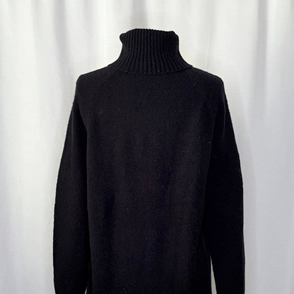 J. CREW Turtleneck Sweater Supersoft Yarn Solid Black Wool Alpaca Knit X-Small