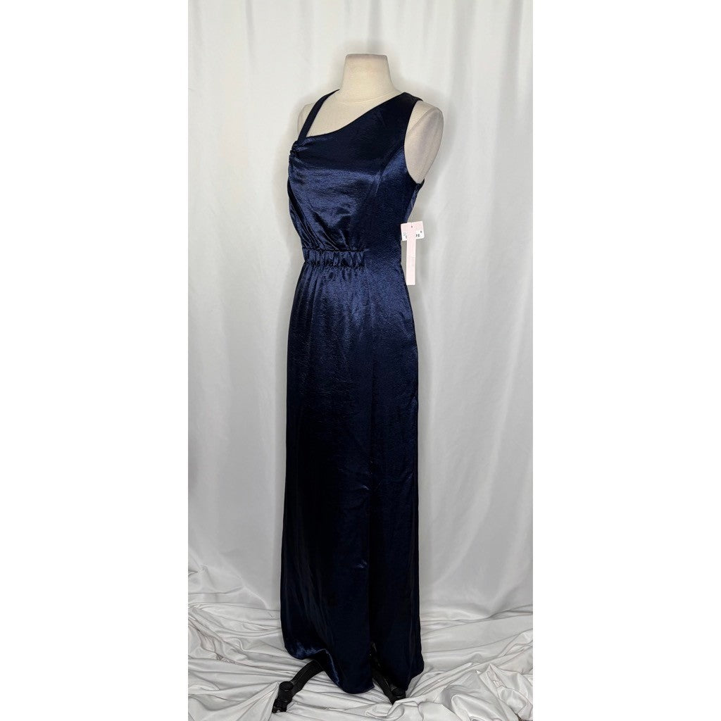 NWT!! AVEC LES FILLES Blue Maxi Dress Cutouts Asymmetrical Party Cocktails 8