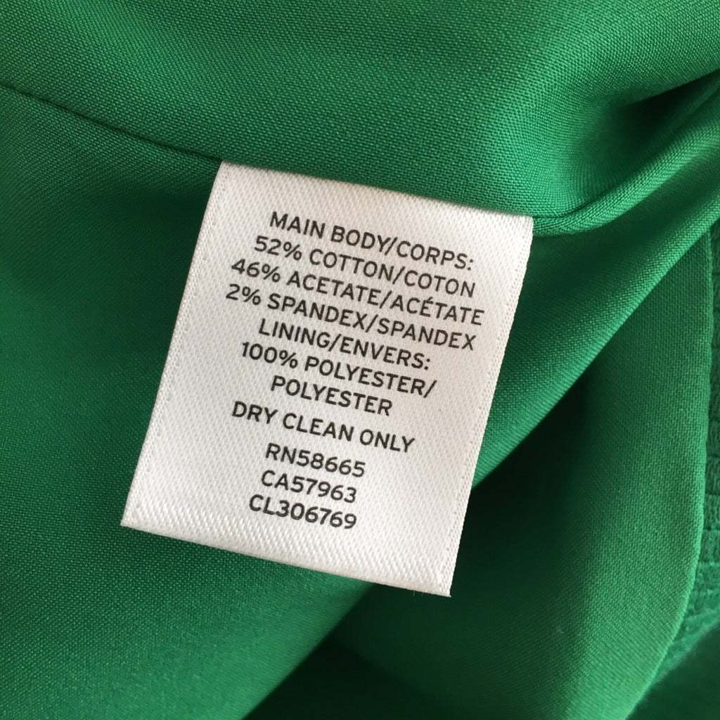 CLASSIQUES ENTIER Kelly Green Blazer Jacket Snap Closures Windowpane Large