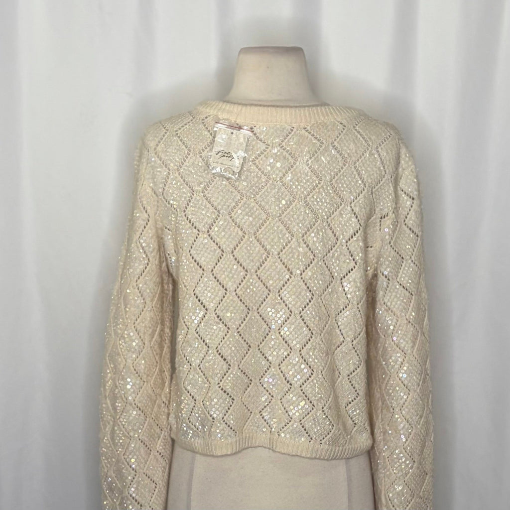 NWT!! Free People WE THE FREE Mermaid Cardi Cardigan Sweater Sequins Small