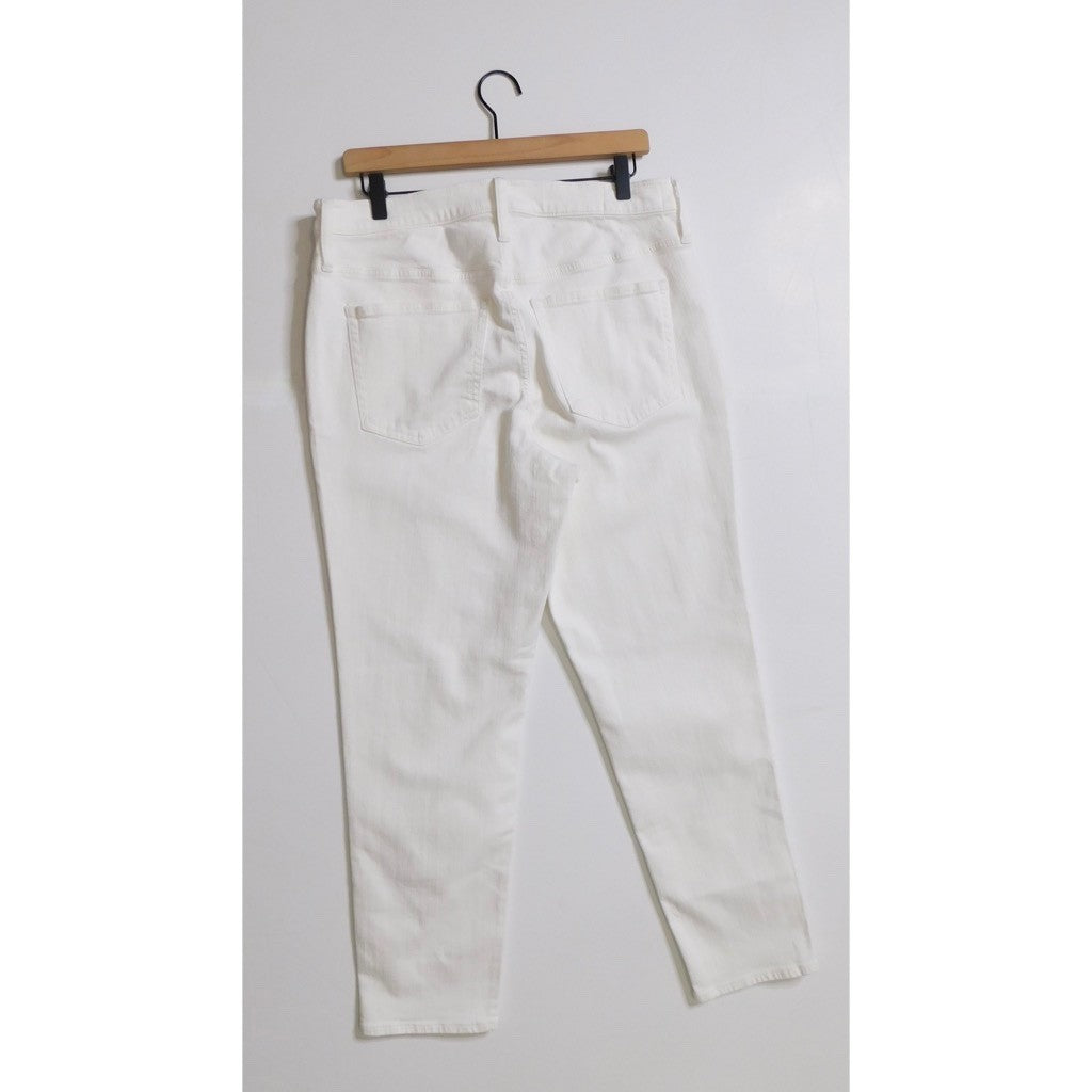 NWT!! J. CREW White Slim Jeans '03 2003 Stretch Solid White High Rise Size 31