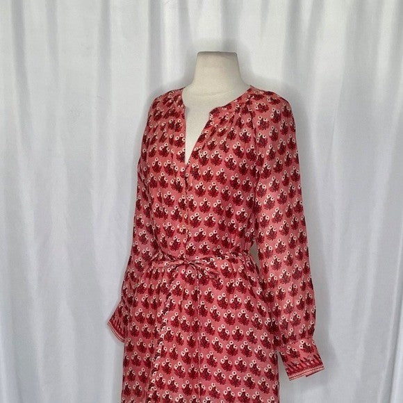NWT!! J. CREW Cabana Mini Dress Block Print Ramie Coral Multi Cover Up XX-Small