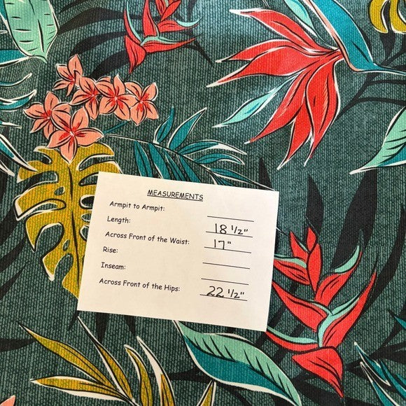 RIPSKIRT HAWAII Length 2 Tropical Floral Bali Jungle Wrap Rip Skirt Large