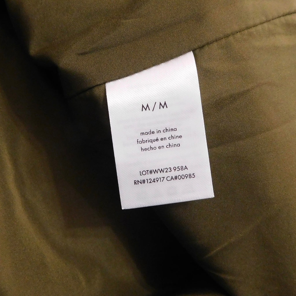 NWT!! WEWOREWHAT Zip Off Sleeve Nylon Puffer Jacket Military Olive Medium