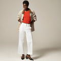NWT!! J. CREW Slim Wide Leg Jeans Stacked Buttons Solid White Preppy Size 27