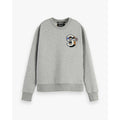 SCOTCH & SODA Artwork Crew Neck Sweatshirt Gray Monogram S Academia Medium
