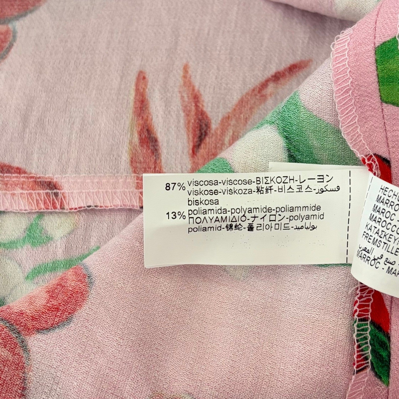 NWT!! ZARA Pink Cherries Veggie Print Mini Dress Cherry Vacation Medium