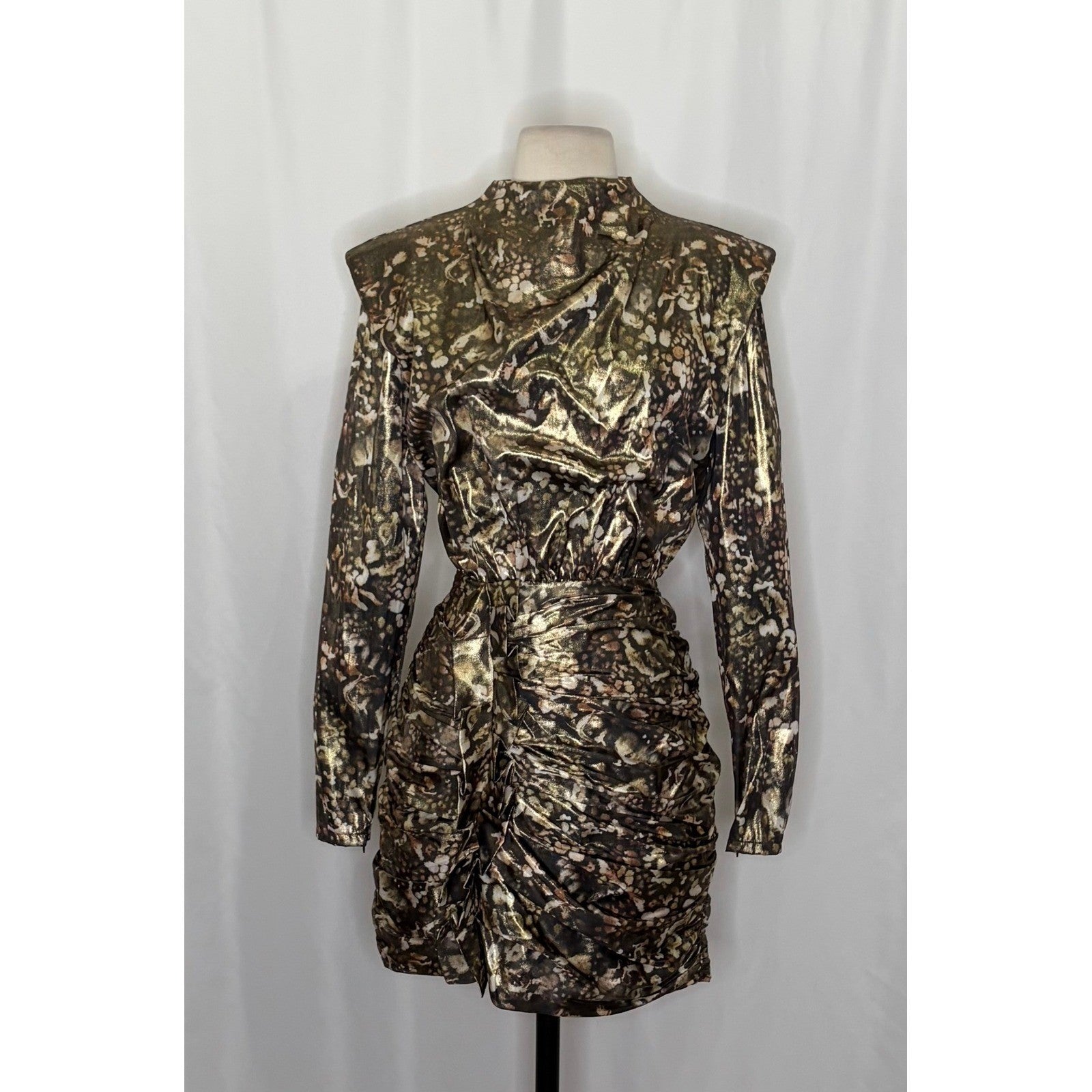 Revolve ALL SAINTS Lilliana Kettu Metallic Mini Dress Allsaints Party Size 4