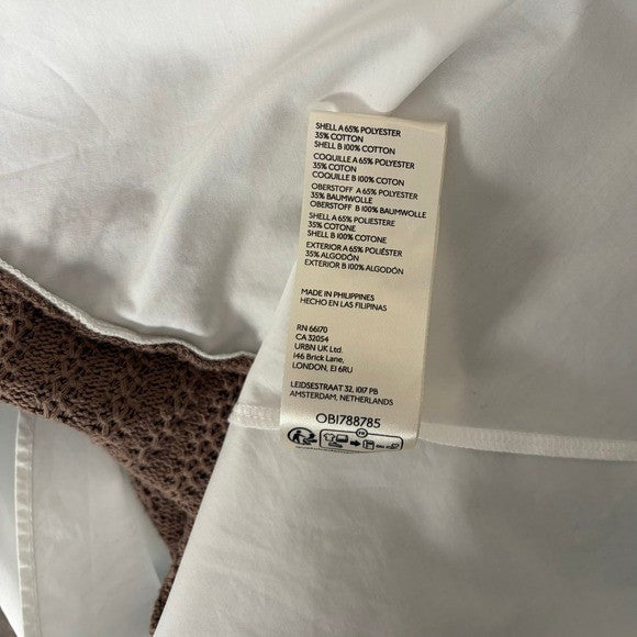 By ANTHROPOLOGIE Twofer Sweater Vest Shirt Blouse Layered Brown White X-Small