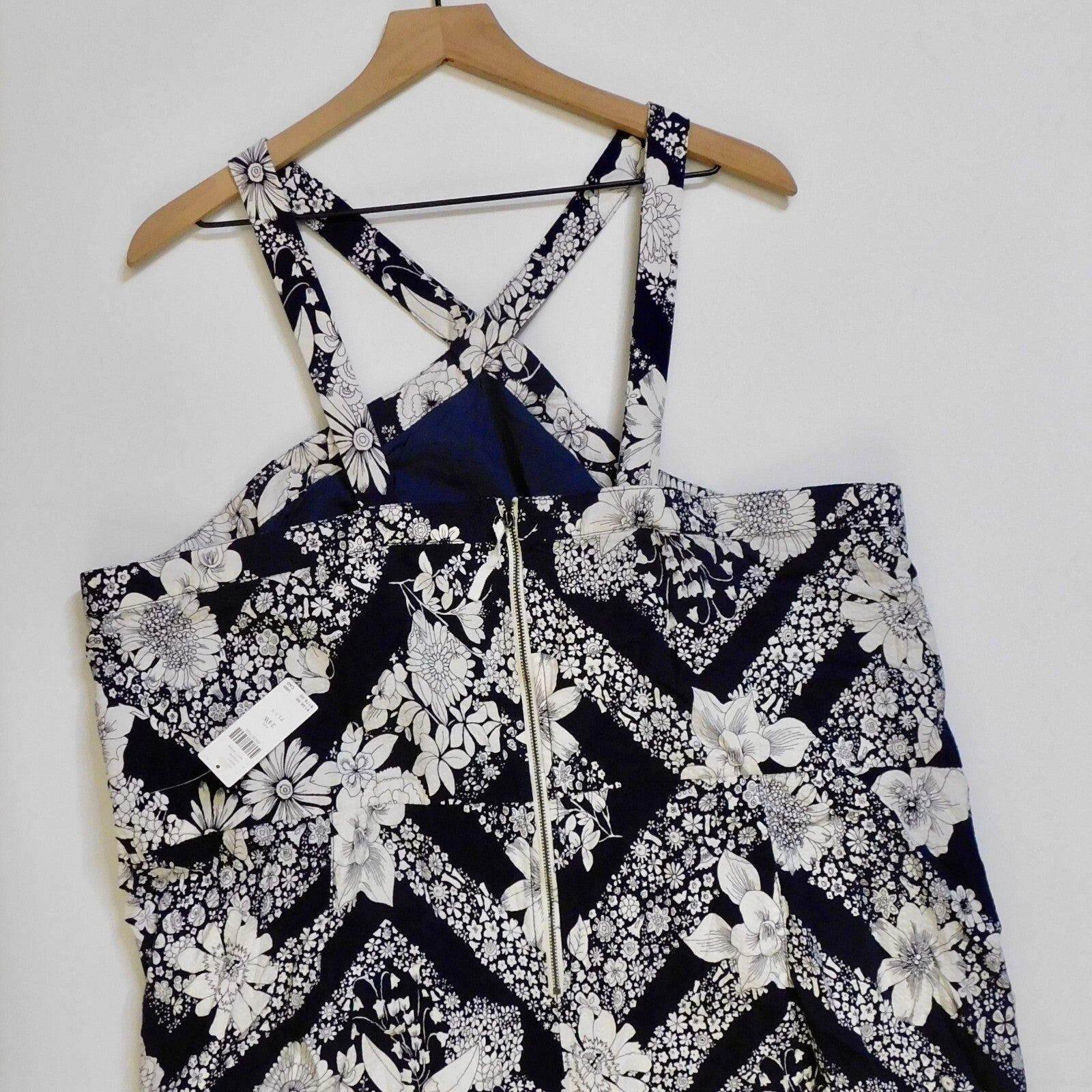 NWT!! Anthropologie MAEVE Magda Halter Jumpsuit Retro Floral Wide Legs Size 24W