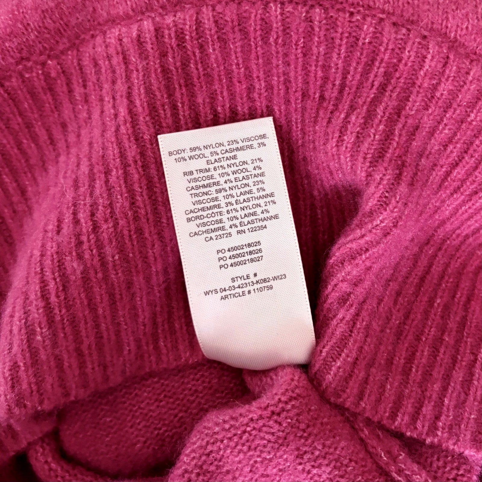 Aritzia WILFRED SoftSpoke Dear Sweater Relaxed V-Neck Wrap Wweater XXS XX-Small