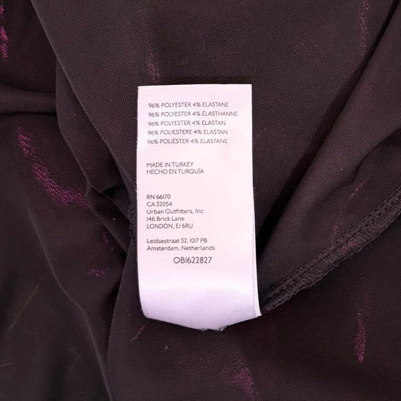By ANTHROPOLOGIE Magenta Pink Shimmer Shine Lamé Buttondown Top Blouse X-Small