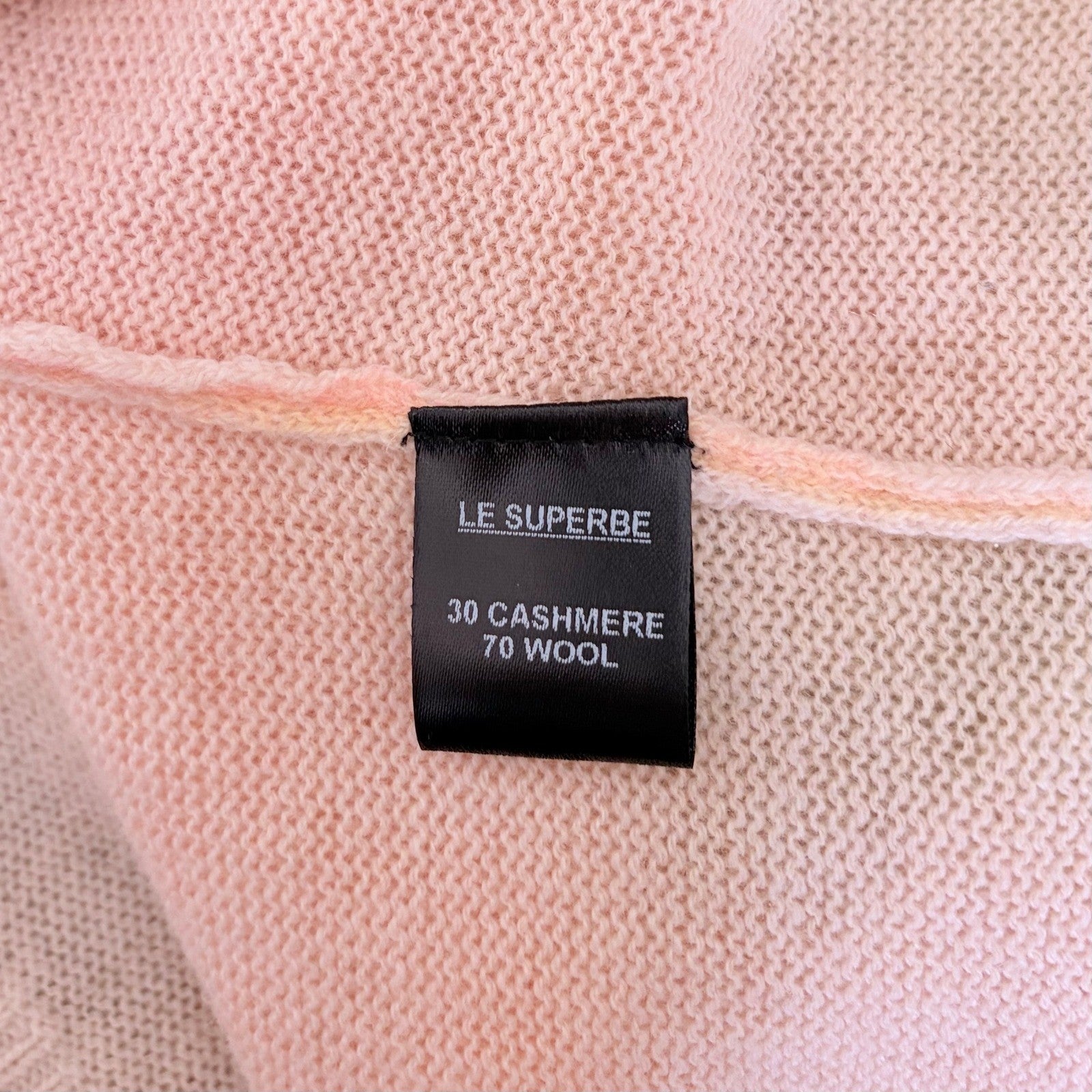 LE SUPERBE Sparkling Surf Jumper Sweater Cashmere Wool Sunset Ombré X-Small