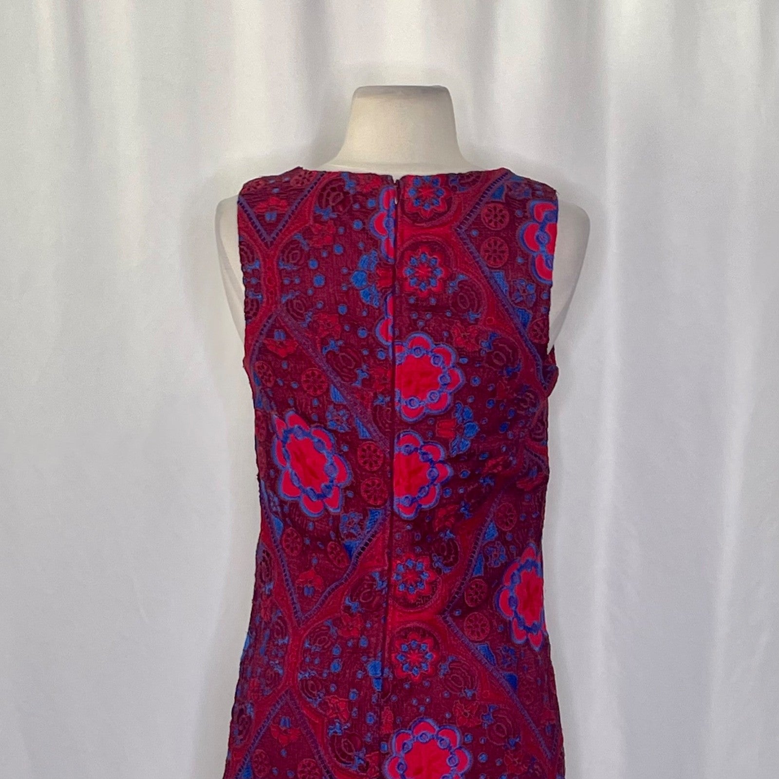 Anthropologie EVA FRANCO Eyelet Mini Shift Dress Embroidered Lace Size 0