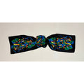 Vintage RUSH LIMBAUGH Aspen Leaves Colorful Rectangular Silk Scarf Black Floral