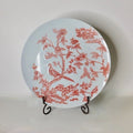 ANTHROPOLOGIE Red White Chinoiserie Serving Platter Dinnerware Porcelain Plate