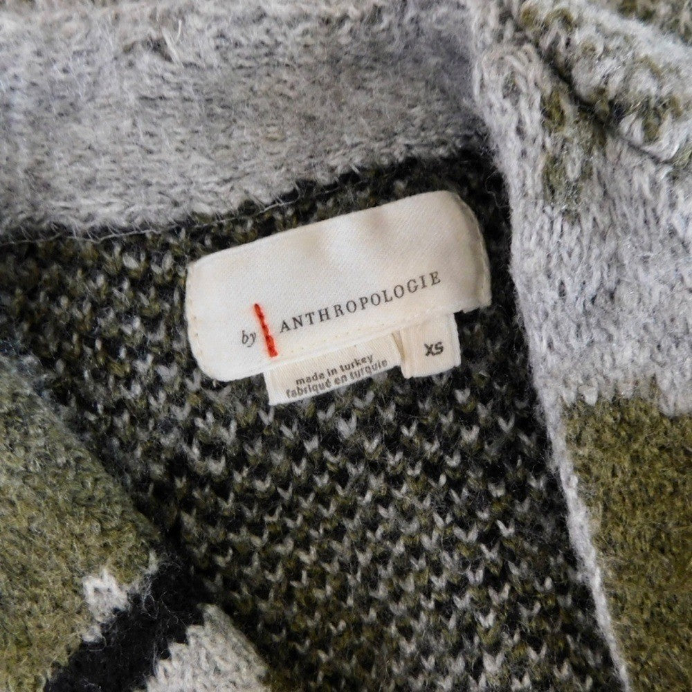 ANTHROPOLOGIE Vero Camo Cardigan Sweater Camouflage Pockets Gorpcore X-Small