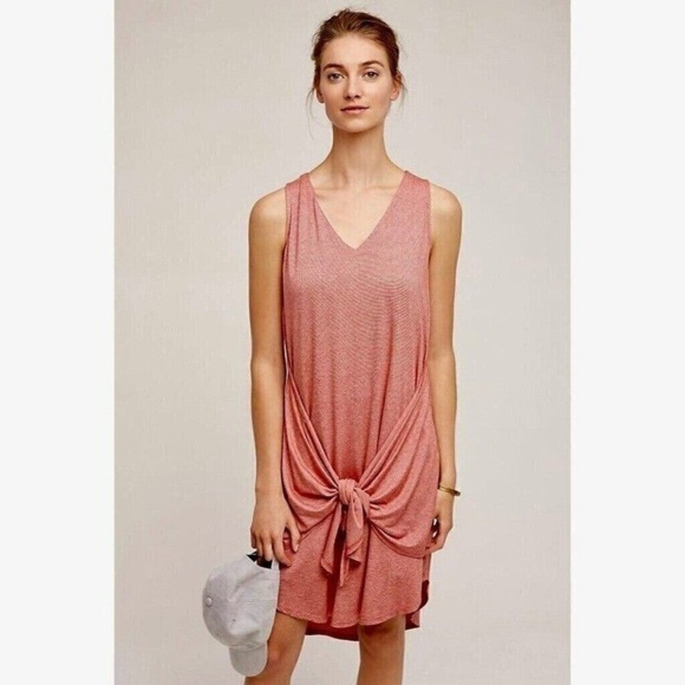 NWT!! Anthropologie DOLAN Tie Front Dress Stripe Resort Vacation Medium Petite