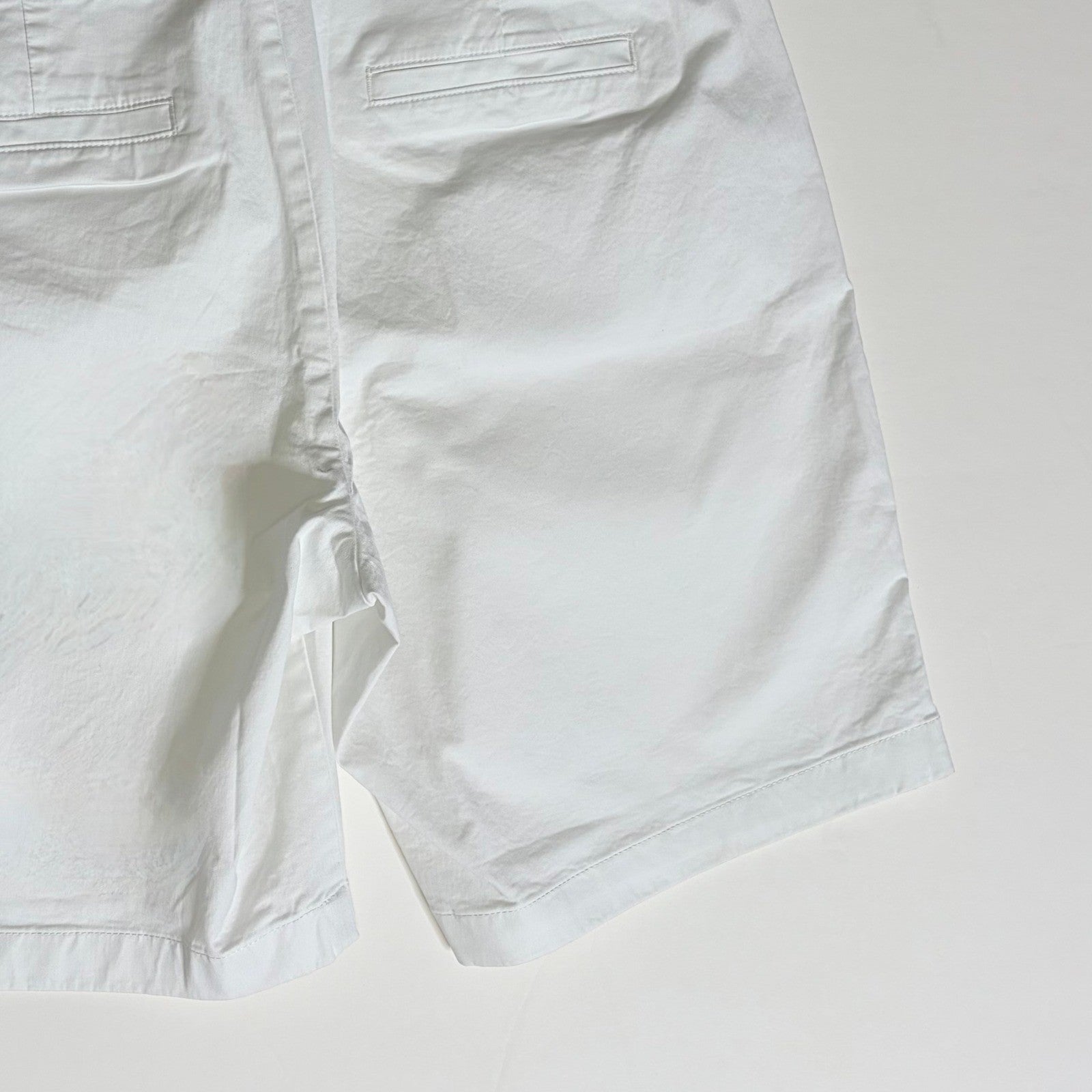 NWT!! J. CREW Factory 9" Frankie Bermuda Chino Shorts Solid White Preppy Size 12