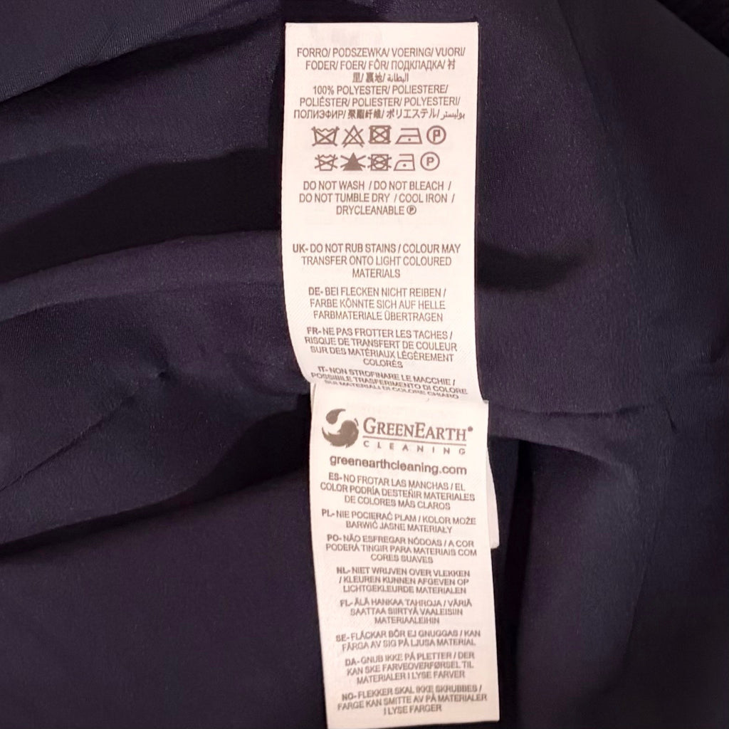 BODEN Navy Blue Corduroy Blazer Jacket Single Button Flap Pockets Preppy Size 10