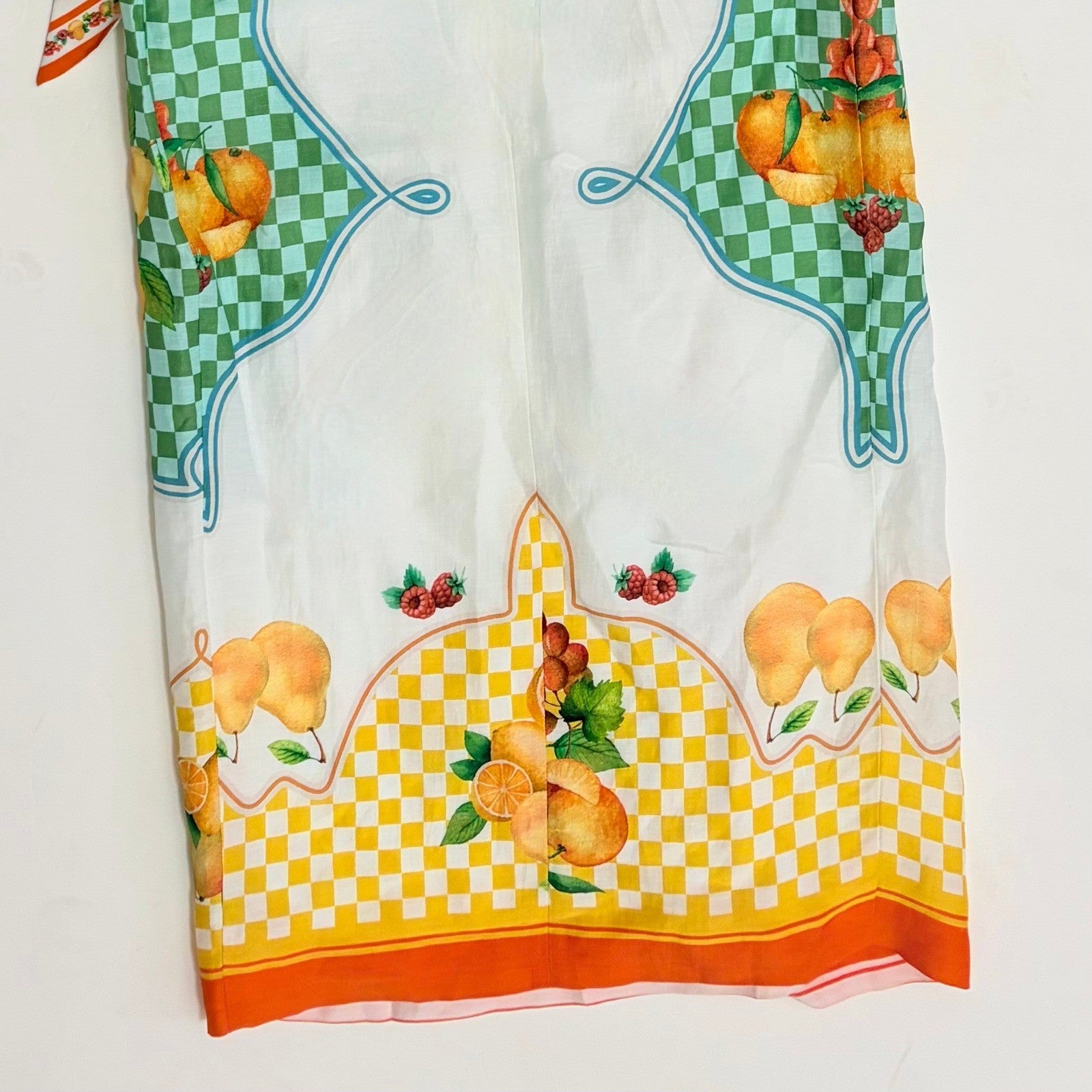 NWT!! ANTONIO MELANI Citrus Bliss Callista Cropped Linen Top Clio Mid Skirt 0