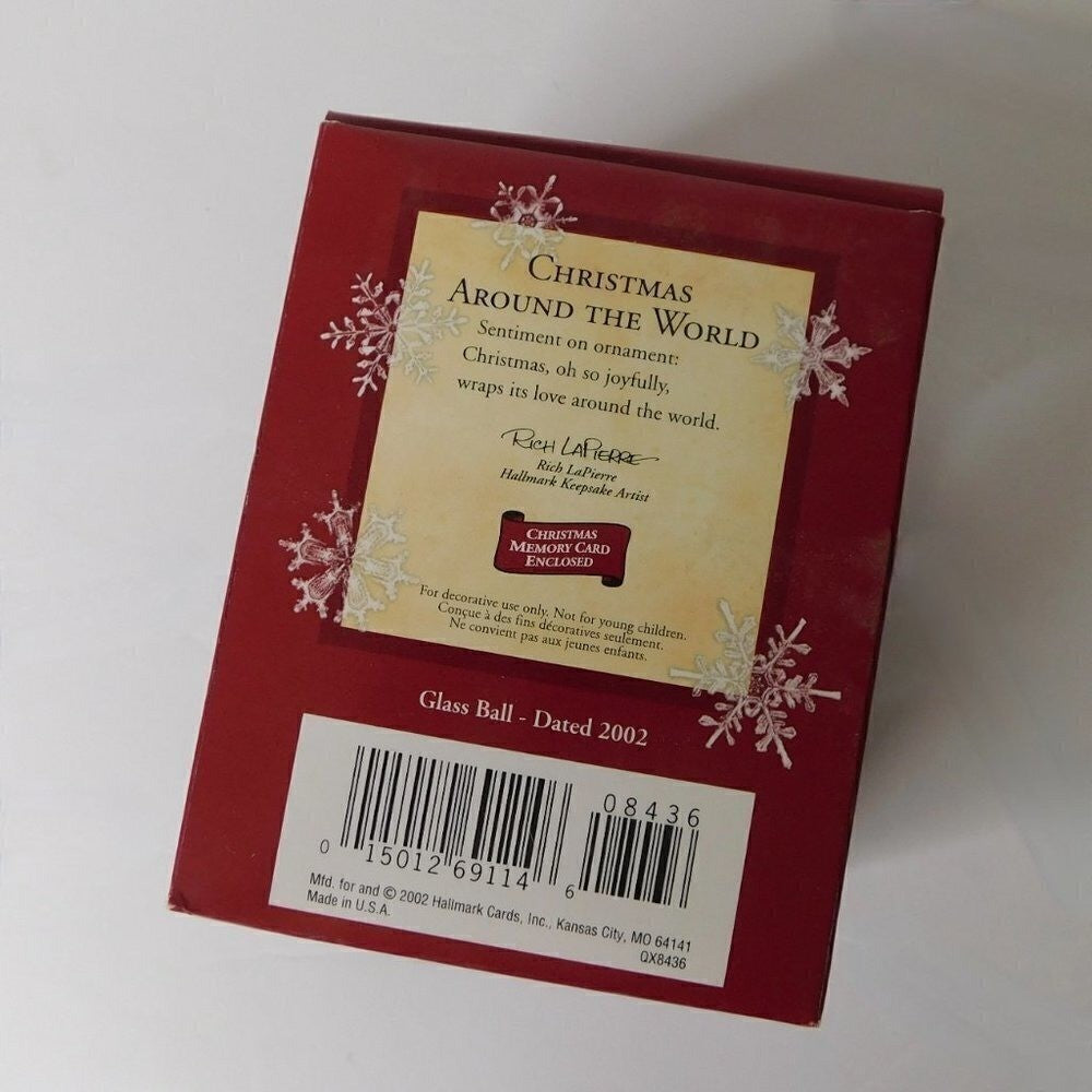 Vintage HALLMARK Keepsake Ornament Christmas Around the World 2002 Ball