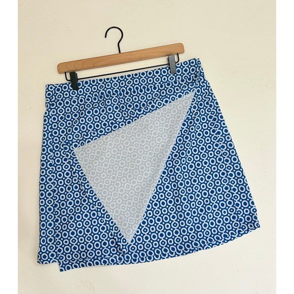 RIPSKIRT Hawaii Rip Skirt Length 2 Wrap Skirt Blue Dot Dot Dot Geometric Large