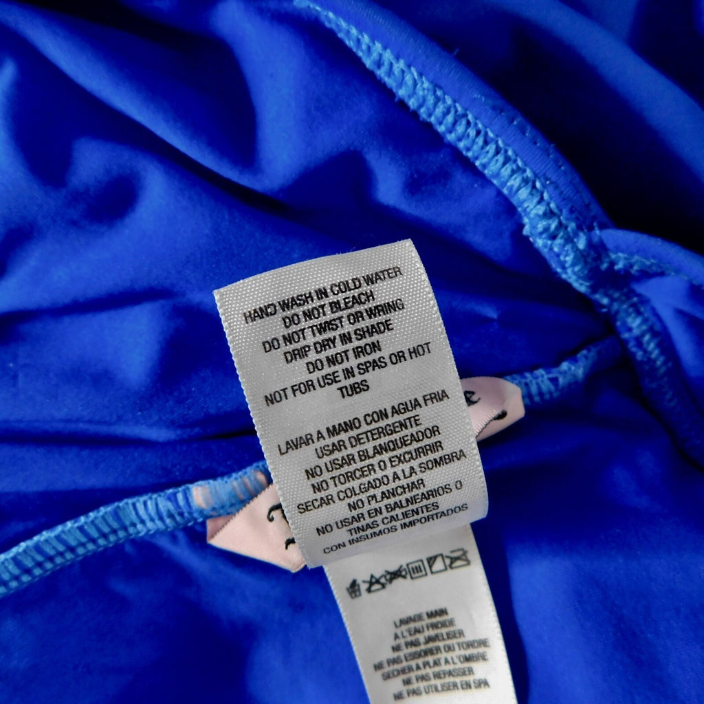 JUICY COUTURE Blue Miss Divine Hearts Pinup One Piece Halter Swimsuit Large