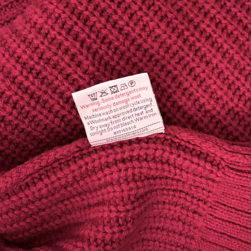 NWT!! WOOLOVERS Lambswool Shrug Cosy Cardigan Sweater Purple Wine Knit X-Large