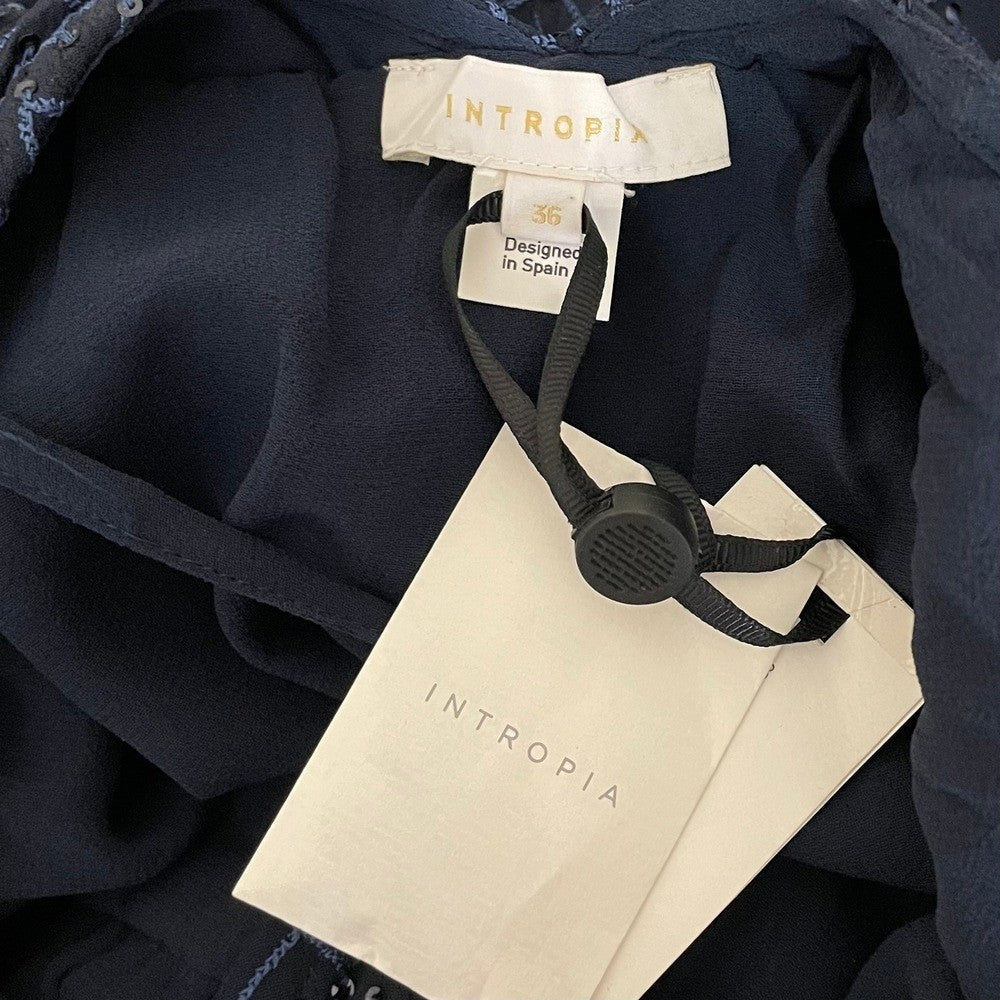 NWT! Calypso St. Barth HOSS INTROPIA Midnight Navy Blue Embellished Dress 36 / 4