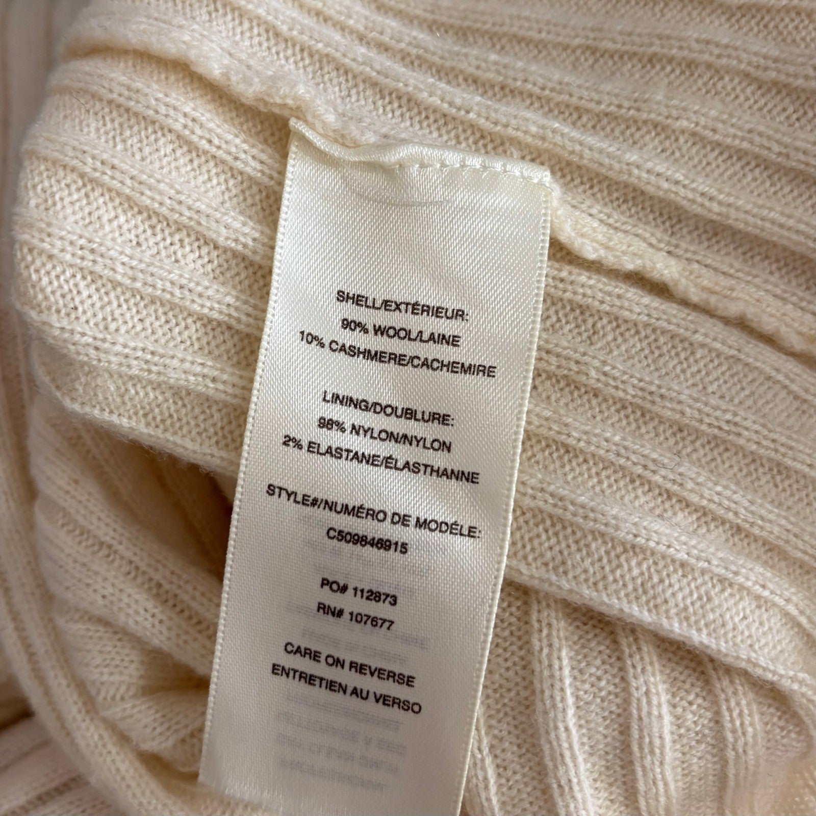 ALICE + OLIVIA Cashmere Wool Hailee Sweater Dress Cowl Neck Midi Ribbed Medium