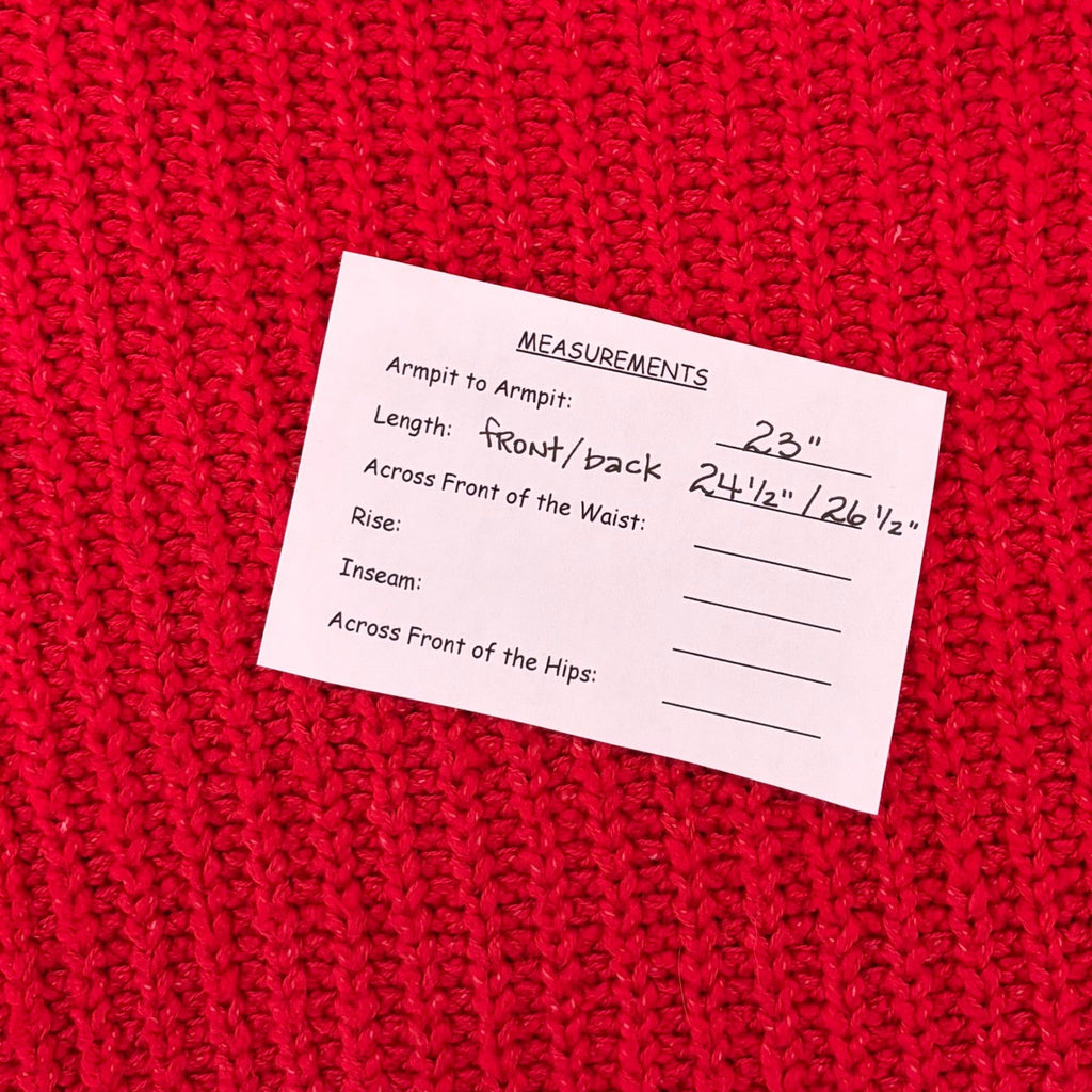 Anthropologie MAEVE Solid Red Shaker Knit Sweater Mockneck Pullover Fleck Medium