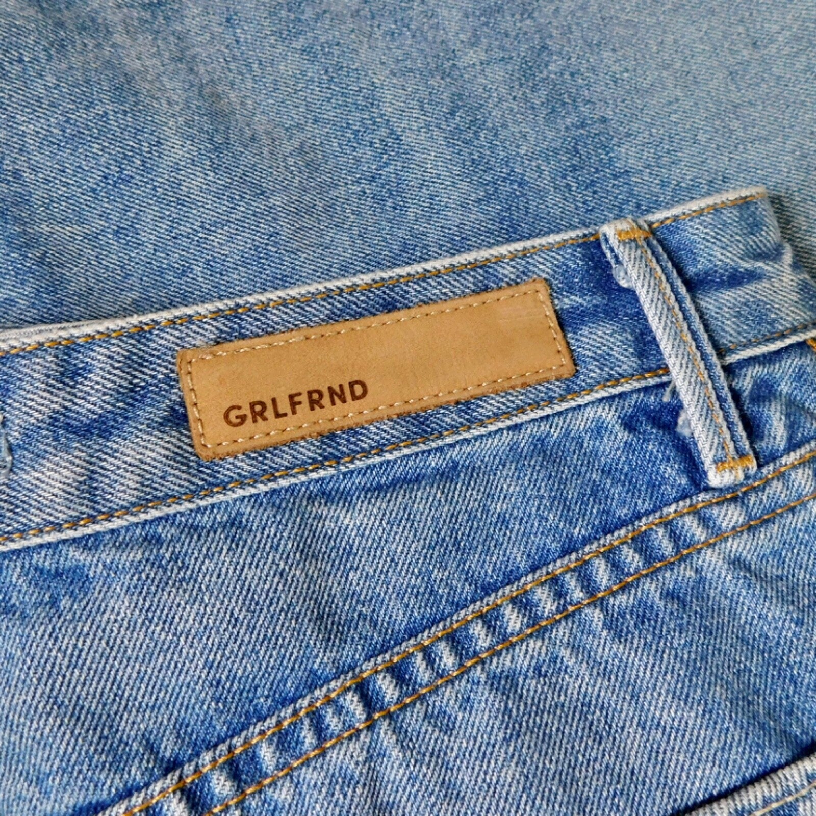 GRLFRND Girlfriend Milla Metallic Panel Denim Silver Mini Skirt Two Face Size 28