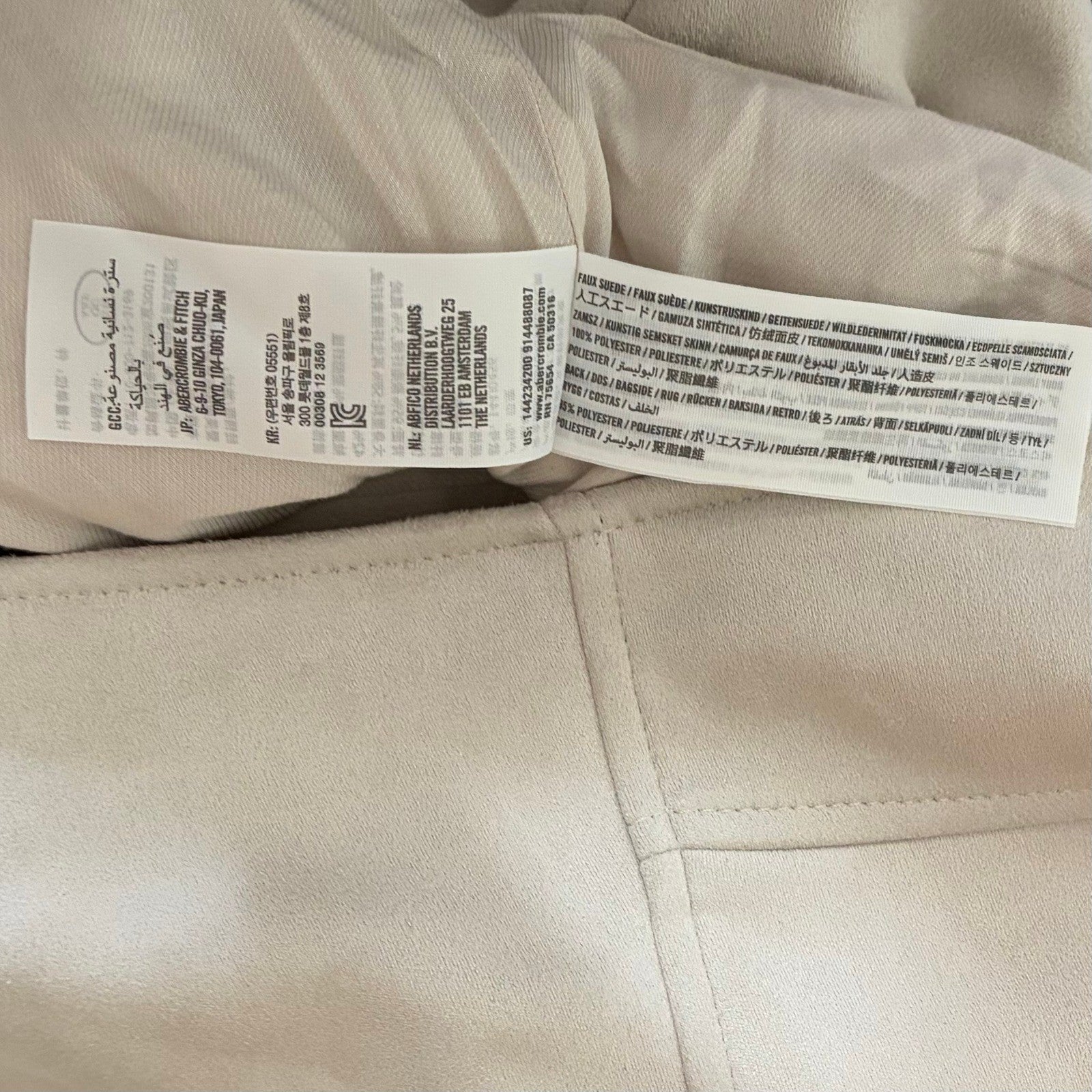 NWT!! ABERCROMBIE & FITCH Vegan Suede Moto Jacket