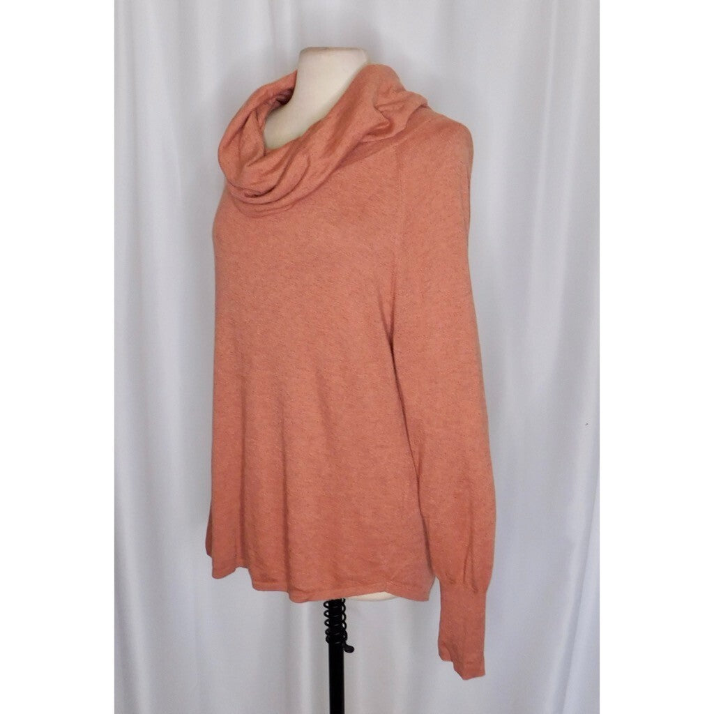 JOIE Wesley Cowl Neck Slouchy Sweater Heather Pale Clay Pullover Knit Medium