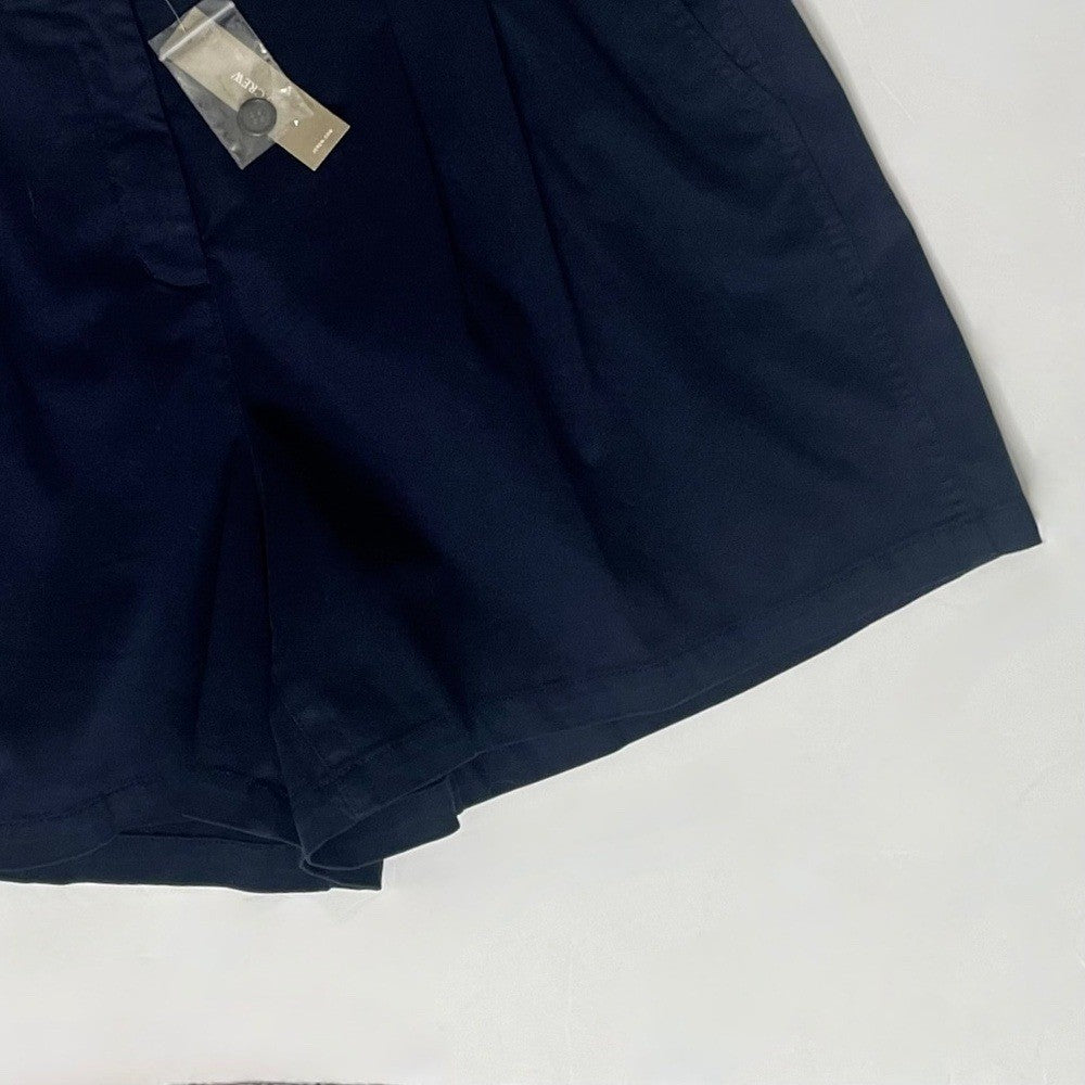 NWT!! J. CREW 5" Pleated Heritage Chino Shorts Navy Blue Preppy Summer Size 16
