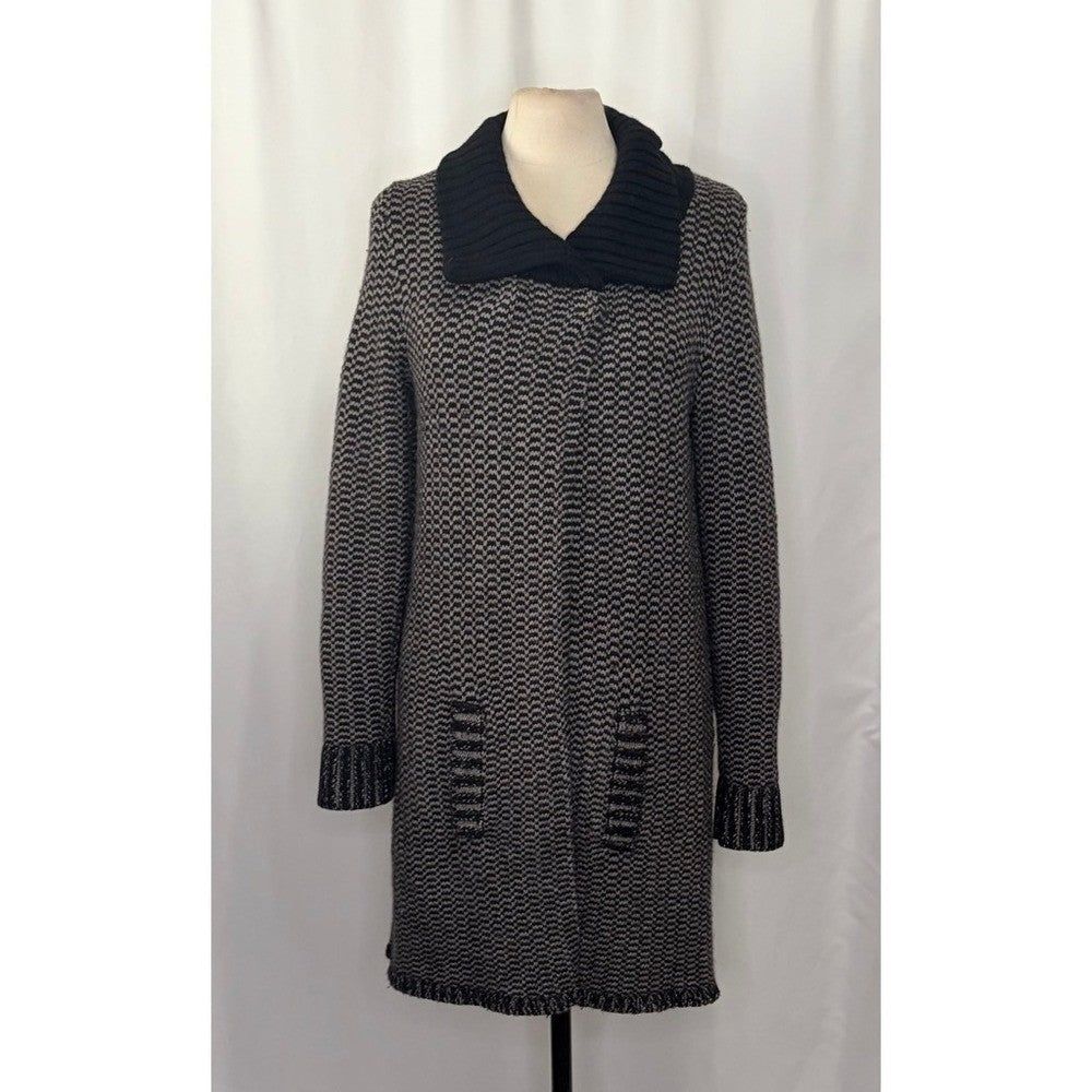 MARGARET O'LEARY Angora Cashmere Wool Long cardigan Sweater Jacket Medium