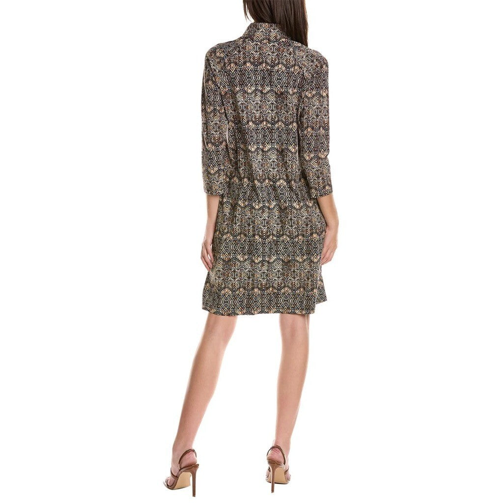 J. MCLAUGHLIN Christabel Catalina Cloth Shift Dress Brown Print Knit ~ Medium