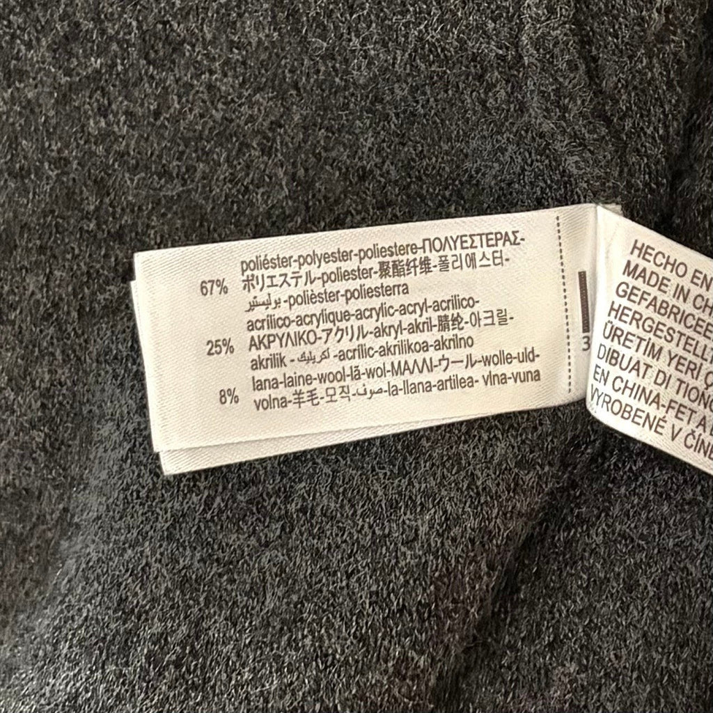 ZARA Charcoal Grey Wool Blend Cape Sweater Knitwear Knit Minimalist Medium