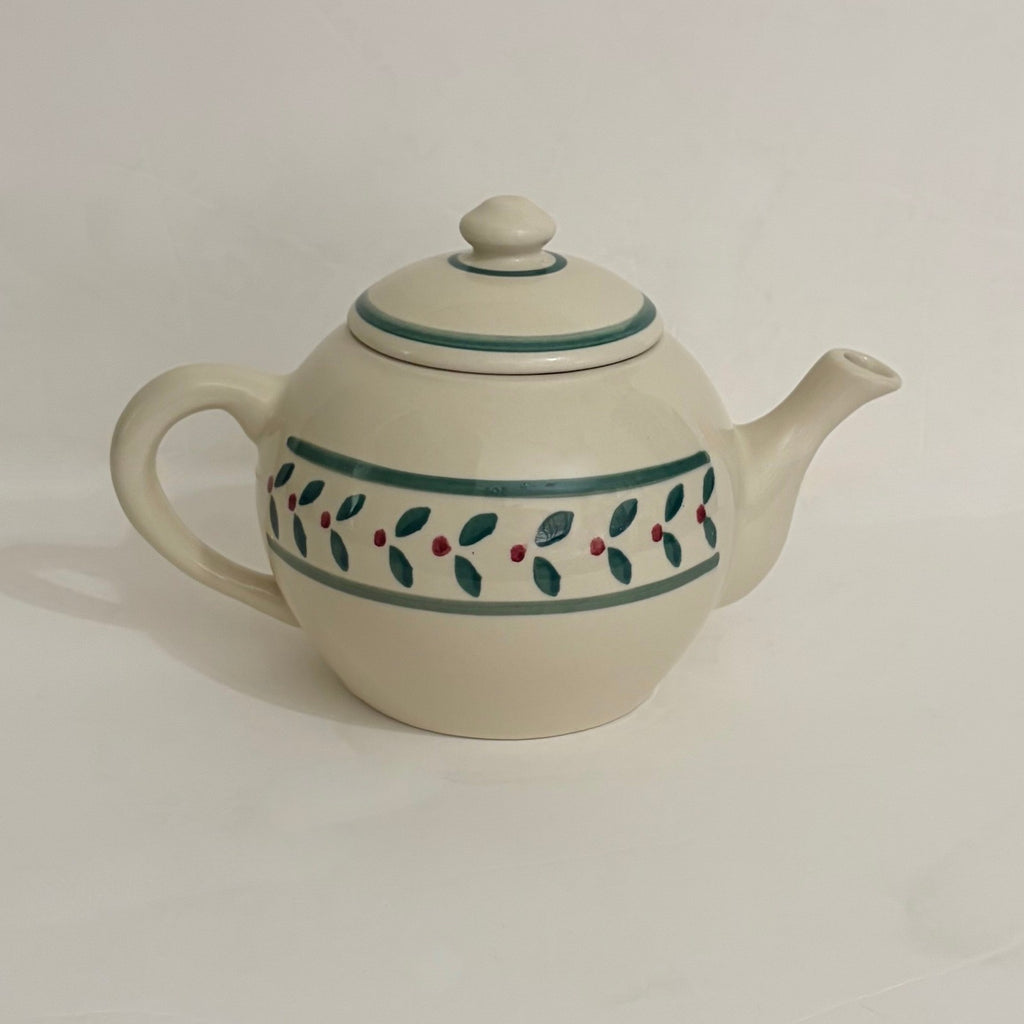 Vintage HARTSTONE Pottery Stoneware Berries Teapot Lidded Ceramic Made in USA