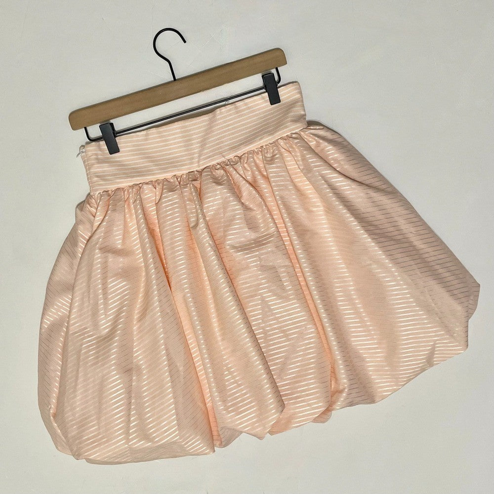 PETERSYN Lennon Bubble Mini Skirt Orange White Stripes Party Glam Flirty Medium