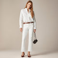 NWT!! J. CREW Mid Rise Kickout Jeans Denim White Stretch Solid Cropped 27 Tall