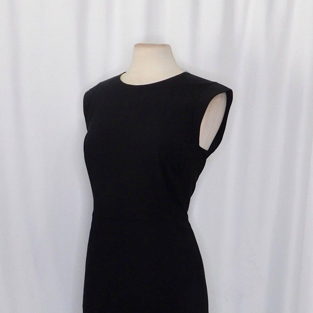 NWT!! J. CREW New Resume Tollegno Italian Wool Dress Solid Black Sheath Preppy 8