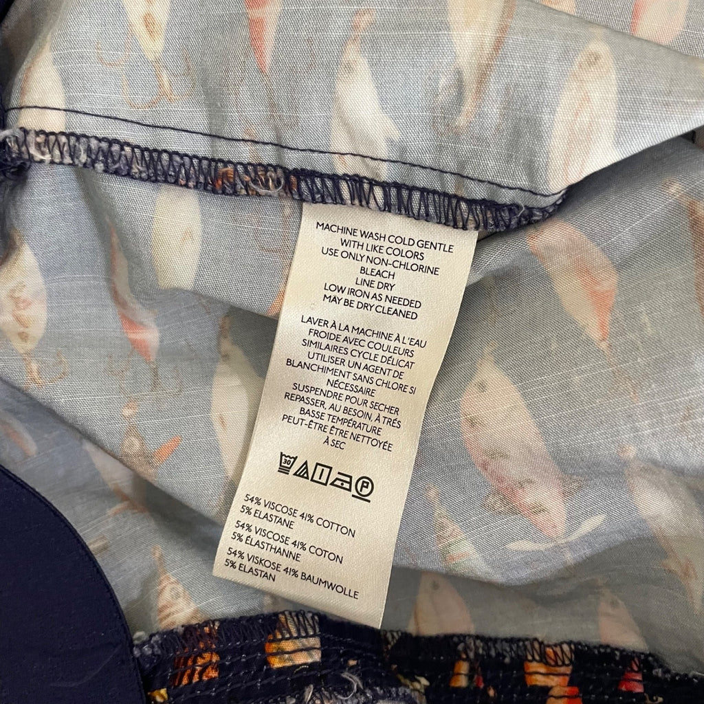 NWT!! Anthropologie MAEVE Fishing Lures Capri Pants Elastic Waist Cropped Medium