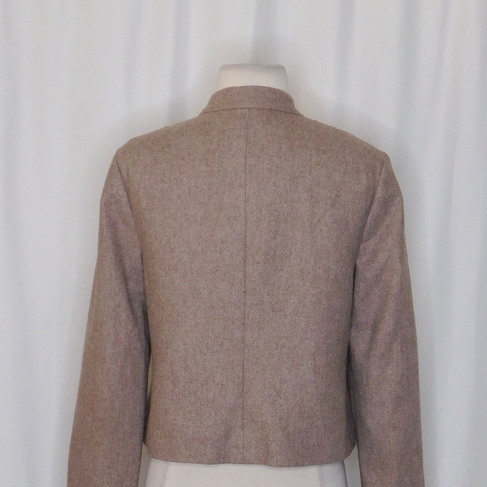 Anthropologie TABITHA Pleated As You Please Wool Blazer Jacket Pleats Size 8
