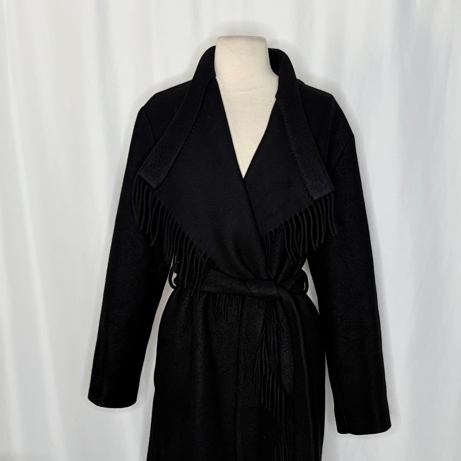 NWT!! IRO Nicky Wool Cashmere Blend Shawl Collar Long Sleeve Wrap Coat 40 Large