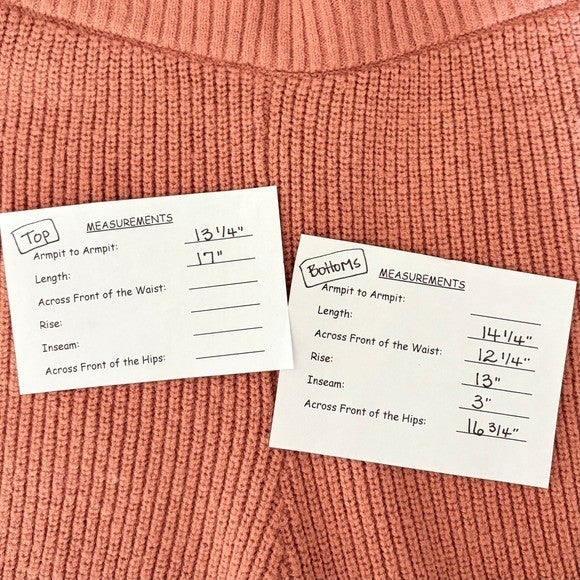 Anthropologie SATURDAY SUNDAY Siobhan Sweater Shorts Lounge Set X-Small