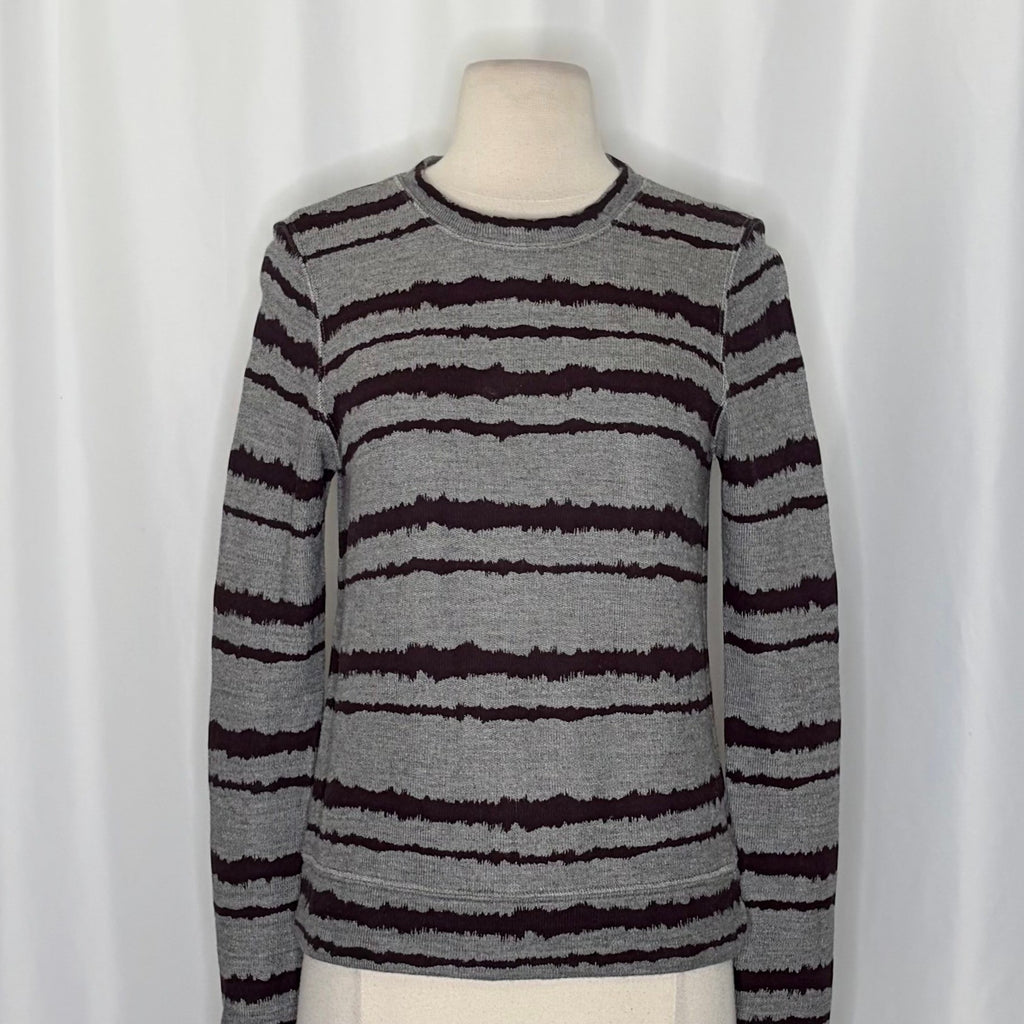 A.L.C. Conlo Bleed Stripe Sweater Sweatshirt Pullover Knit Crew Neck Small