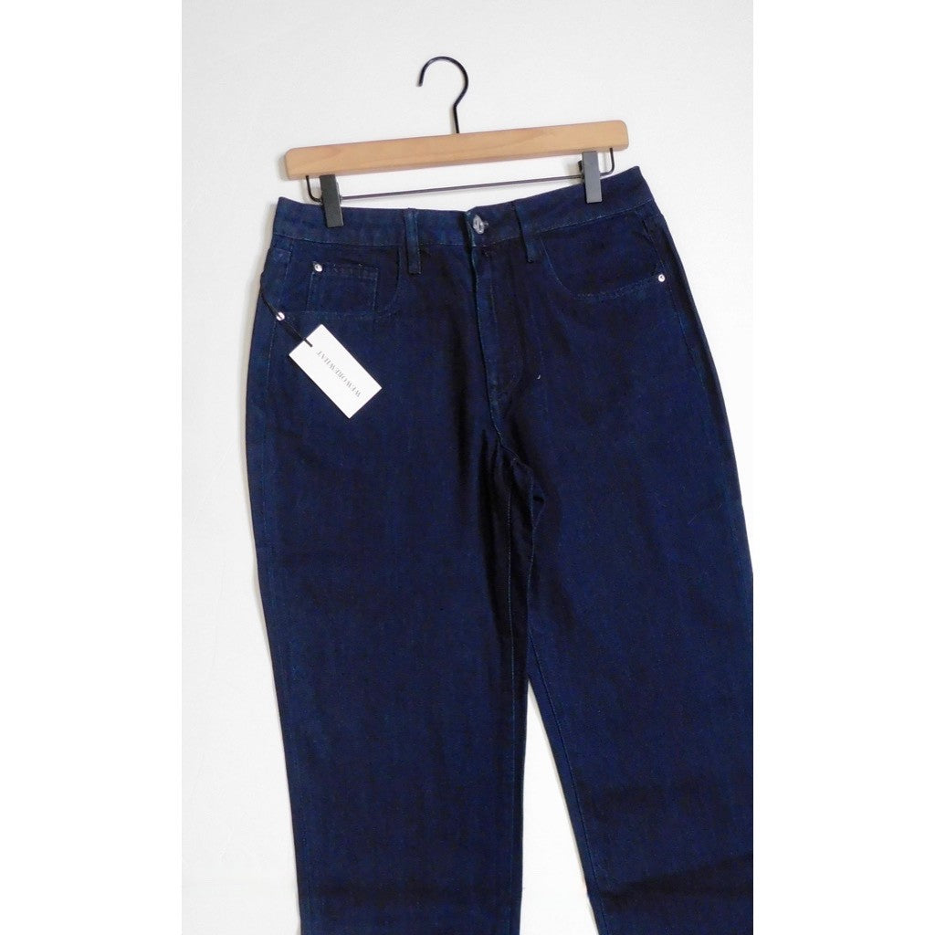 NWT!! WEWOREWHAT Low Rise Dad Jeans Dark Wash Blue Raw Hems Denim Casual Size 27